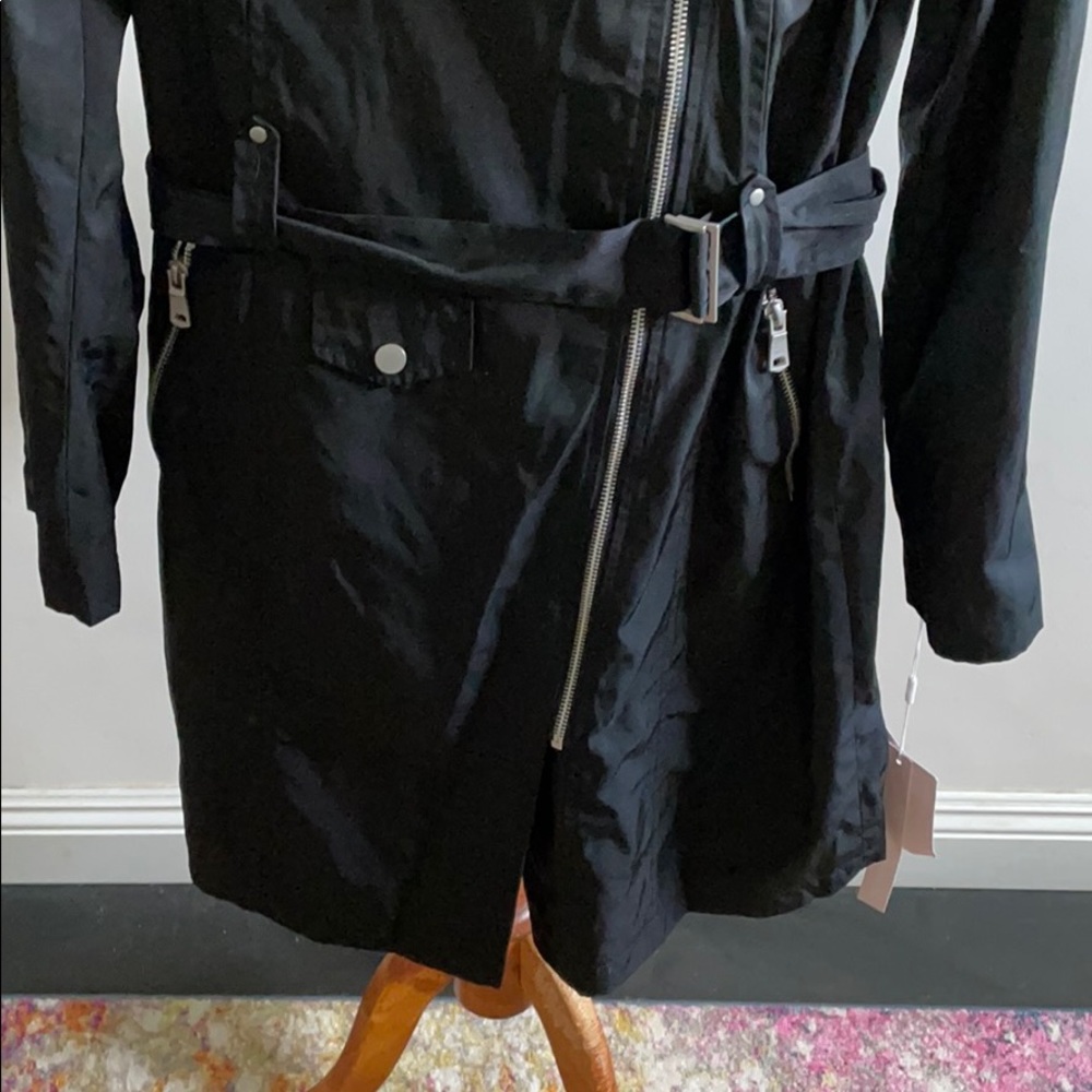 Avec Les Filles Long Black Rain Jacket - Picture 6 of 10